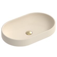 Norma 550mm Matte Oval Concrete Above Counter Basin